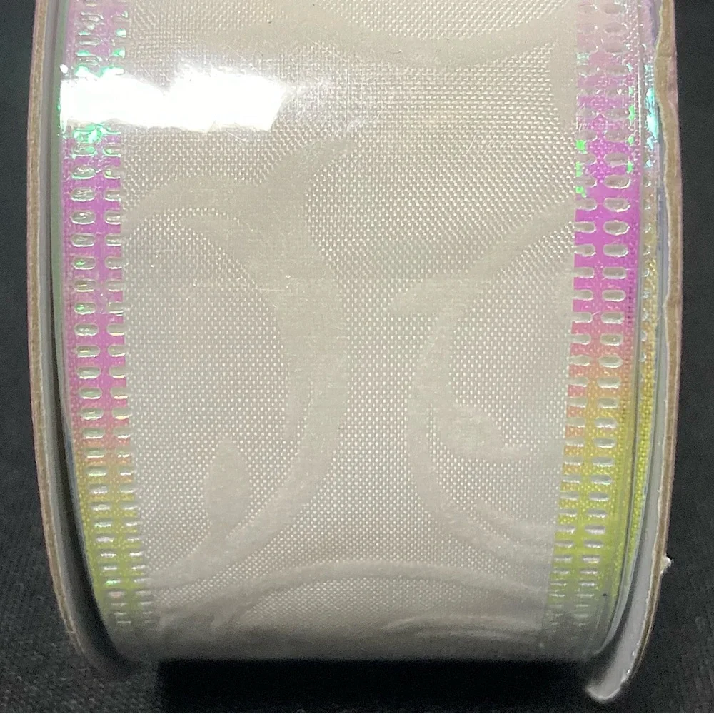 ⭐️ Details Accessories Pearl White Paisley Gift Ribbon 1.5” x 144”